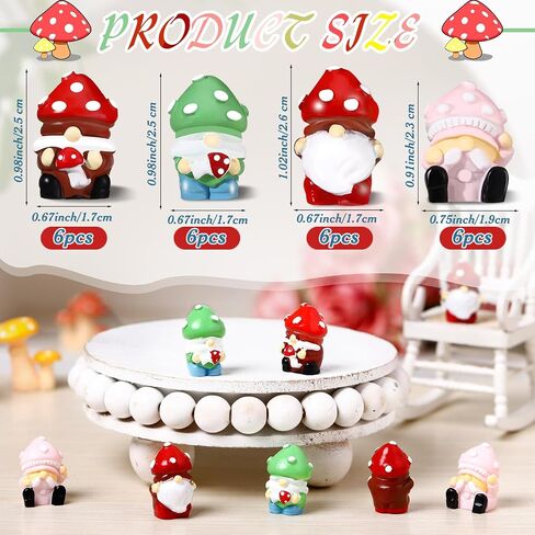 40 Pcs St. Patrick's Day Mini Resin Gnomes Shamrock Gnomes Figurine Irish Lucky Tiny Resin Statues Miniature Figurine Tiered Tray Table Decor for Indoor Outdoor Landscape in Saudi Arabia