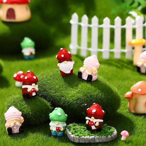 40 Pcs St. Patrick's Day Mini Resin Gnomes Shamrock Gnomes Figurine Irish Lucky Tiny Resin Statues Miniature Figurine Tiered Tray Table Decor for Indoor Outdoor Landscape in Saudi Arabia