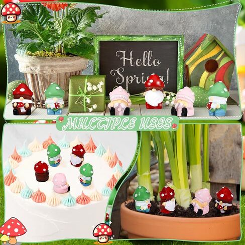 40 Pcs St. Patrick's Day Mini Resin Gnomes Shamrock Gnomes Figurine Irish Lucky Tiny Resin Statues Miniature Figurine Tiered Tray Table Decor for Indoor Outdoor Landscape in Saudi Arabia
