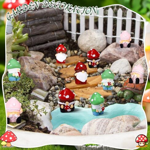 40 Pcs St. Patrick's Day Mini Resin Gnomes Shamrock Gnomes Figurine Irish Lucky Tiny Resin Statues Miniature Figurine Tiered Tray Table Decor for Indoor Outdoor Landscape in Saudi Arabia