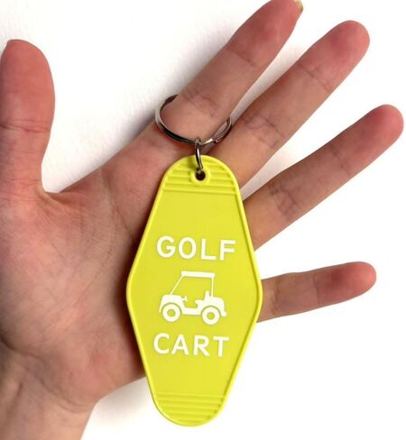Golf Cart Keychain Plastic Retro Motel Golf Cart Key Chain for Women Men in Saudi Arabia
