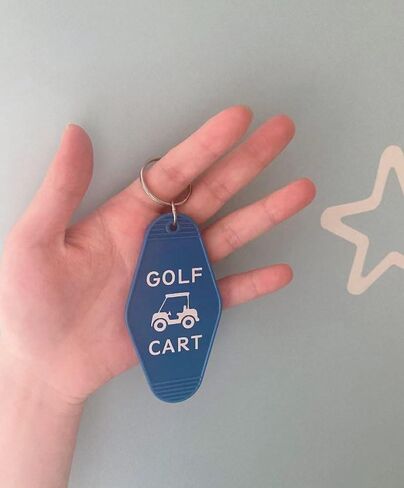 Golf Cart Keychain Plastic Retro Motel Golf Cart Key Chain for Women Men in Saudi Arabia