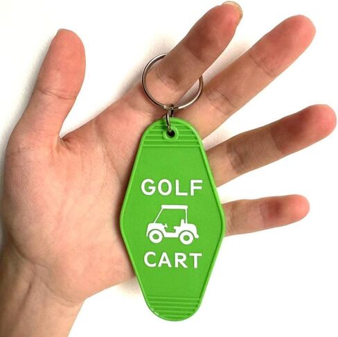 Golf Cart Keychain Plastic Retro Motel Golf Cart Key Chain for Women Men in Saudi Arabia