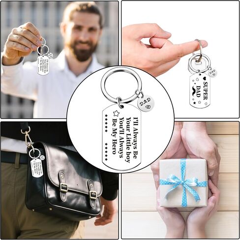 Fathers Day Gift Keychains for Dad - Funny Daddy Birthday Keyring from Daughter Son, Ideas Presents for Men Papa Stepdad in Saudi Arabia