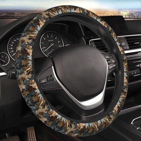 Nice Cherry Blossom Black Steering Wheel Cover 15 Inch Car Truck SUV Universal Steering Wheel Cover Durable Protector Car Accessories in Saudi Arabia