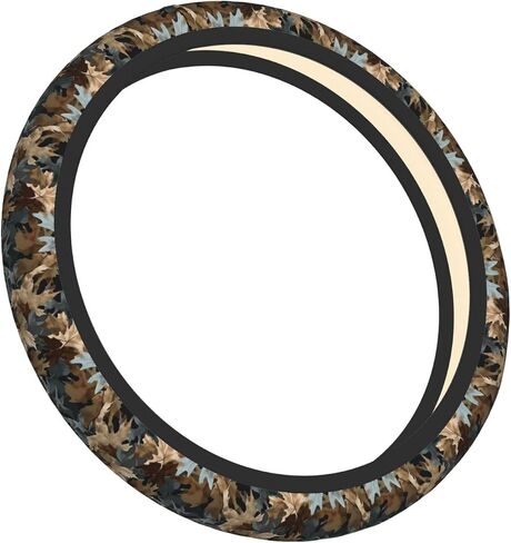 Nice Cherry Blossom Black Steering Wheel Cover 15 Inch Car Truck SUV Universal Steering Wheel Cover Durable Protector Car Accessories in Saudi Arabia