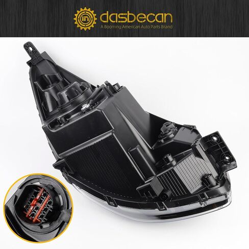 Dasbecan Halogen Headlight Compatible With Kia Soul 2014-2019 left driver side Headlight Assembly Chrome Housing Replaces# 92101-B2270 92101B2270 KI2502167 in Saudi Arabia
