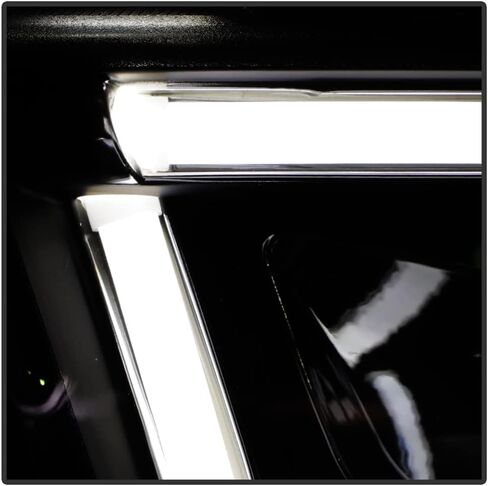 ACANII - For [Halogen Model] 2011-2014 Dodge Charger LED DRL Tube Black Housing Projector Headlights Headlamps Assembly in Saudi Arabia