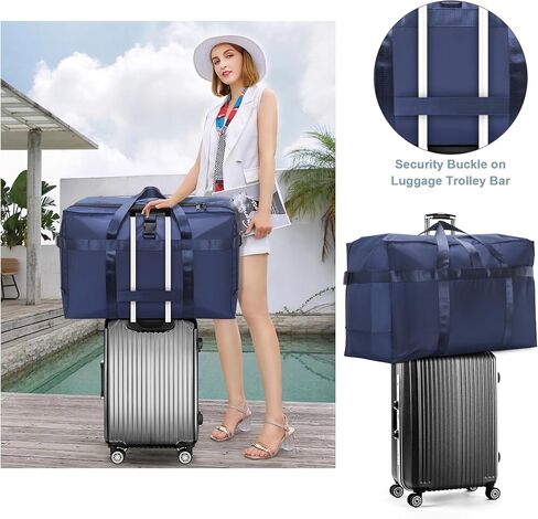 120L Foldable Travel Duffle Bag for Men and Women - Large Collapsible Duffel Bag - Waterproof Overnight Weekender Bag for Travel, Moving in Saudi Arabia