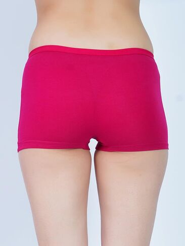 Pack of 3 Women’s Mid Rise Short Panty, Cotton Fabric, Breathable & Soft Boyshorts Short Panties for Girls in Saudi Arabia