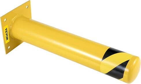 VEVOR Safety Bollard, 36 Inch Height Bollard Post, 5.5 Inch Diameter Steel Pipe Safety Bollard Post, Yellow Steel Bollard, Steel Safety Bollard with 8 Anchor Bolts, Perfect for Traffic-Sensitive Area in Kuwait