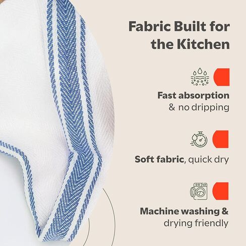 Zeppoli Kitchen Towels 12 Pack - 100% Soft Cotton - Hand Towels 15" x 25" - Dobby Weave - Black Dish Towels for Drying Dishes - Super Absorbent Cleaning Cloths in Saudi Arabia