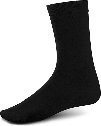 Mark Elliot Black Ribbed Crew Size Bamboo Dress Socks Natural Fiber, Highly Durable, Odor-Free (Size 10-13, Shoe Size 6-12) in Saudi Arabia