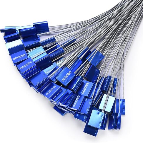 1000pcs Plastic Security Seal - Red Security Tag Tamper Ties - Work as Tamper Seal Tags, Fire Extinguisher Pull Ties, Self Locking Zip Ties, Red Lock Tight - 250mm Length Plastic Trailer Seals Cable in Kuwait