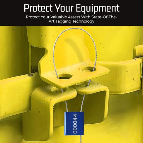 1000pcs Plastic Security Seal - Red Security Tag Tamper Ties - Work as Tamper Seal Tags, Fire Extinguisher Pull Ties, Self Locking Zip Ties, Red Lock Tight - 250mm Length Plastic Trailer Seals Cable in Kuwait