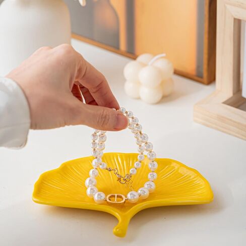 Ceramic Jewelry Tray Trinket Dish, Four Leaf Clover Design, Ring Earring Necklace Organizer, Mother's Day Gift in Saudi Arabia
