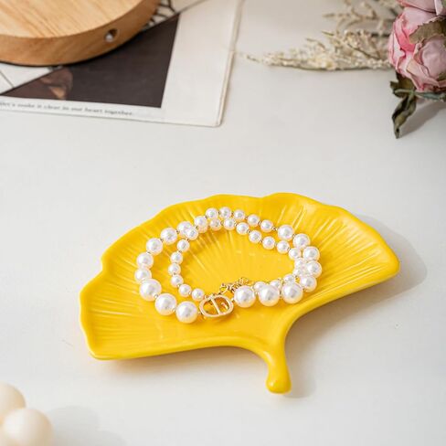 Ceramic Jewelry Tray Trinket Dish, Four Leaf Clover Design, Ring Earring Necklace Organizer, Mother's Day Gift in Saudi Arabia