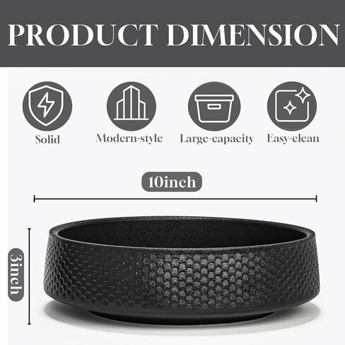 10" Decorative Bowl,Ceramic Fruit Bowl for Kitchen Counter,Entryway Key Holder & Jewelry Organizer - Modern Centerpiec(White) in Saudi Arabia