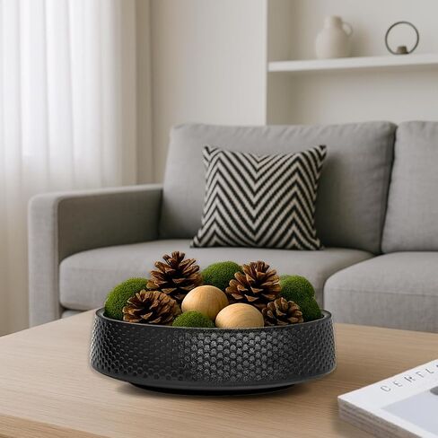 10" Decorative Bowl,Ceramic Fruit Bowl for Kitchen Counter,Entryway Key Holder & Jewelry Organizer - Modern Centerpiec(White) in Saudi Arabia