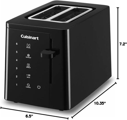 Cuisinart CPT-T20 محمصة خبز تعمل باللمس بشريحتين، 1.5 أونصة، أسود in Saudi Arabia