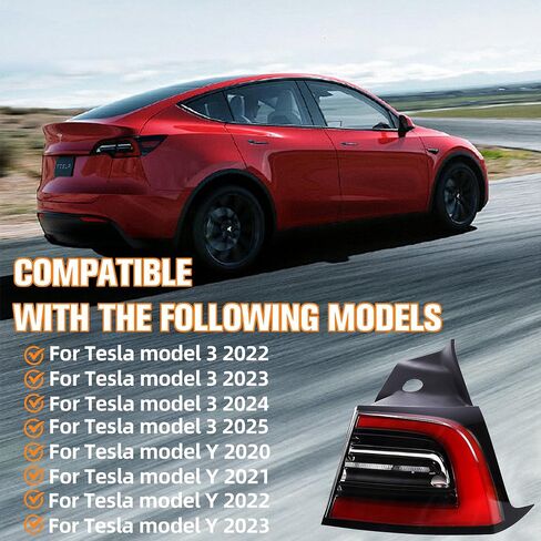 Passenger Side LED Tail Light Assembly, Rear Right Passenger Side Brake Outside Tail Lamp Compatible for Tesla Model 3 Model Y 2020-2023 Replaces# 1502087-00-D in Kuwait