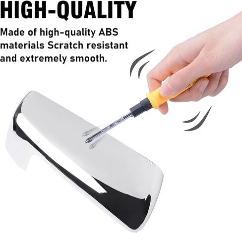 Compatible with Chevy Silverado 1500 GMC Sierra 1500 Side Mirror Cover 2019 2020 2021 2022 2023 2024 2025, Chrome Left & Right Side View Mirror Cover Overlay for Silverado 1500 Accessories in Kuwait