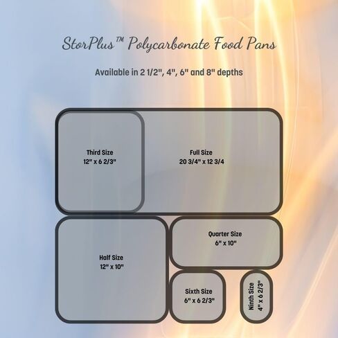 Carlisle FoodService Products Plastic Food Pan 1/6 Size 4 Inches Deep Clear in Kuwait