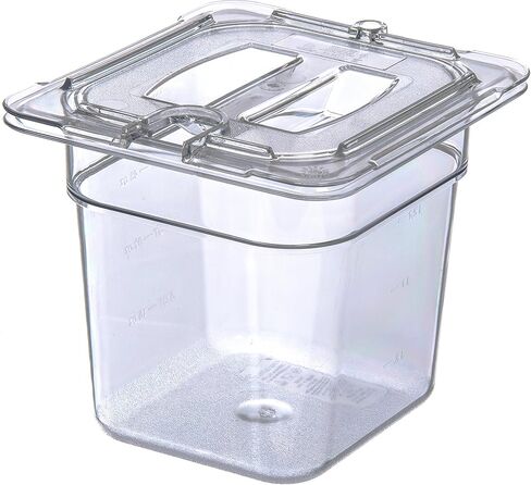 Carlisle FoodService Products Plastic Food Pan 1/6 Size 4 Inches Deep Clear in Kuwait