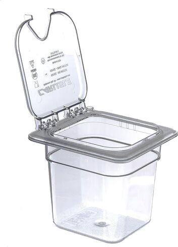 Carlisle FoodService Products Plastic Food Pan 1/6 Size 4 Inches Deep Clear in Kuwait