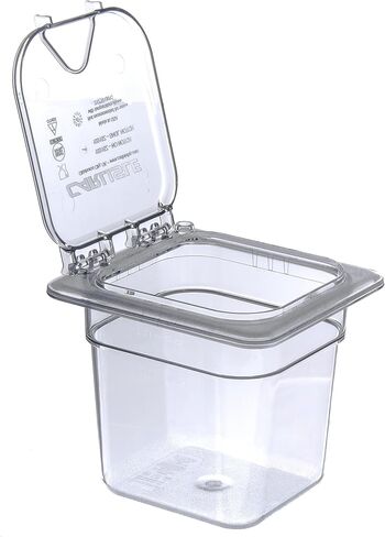 Carlisle FoodService Products Plastic Food Pan 1/6 Size 4 Inches Deep Clear in Kuwait