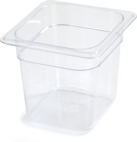 Carlisle FoodService Products Plastic Food Pan 1/6 Size 4 Inches Deep Clear in Kuwait