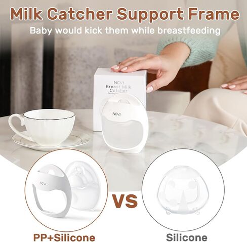 NCVI Breast Milk Collector, Milk Catcher, Breast Shells Protect Sore Nipples for Breastfeeding, Reusable Breastmilk Saver, Wearable Nursing Cups, Letdown Catch Discreet, BPA Free, 2.3oz/70ml, 1PIC in Saudi Arabia