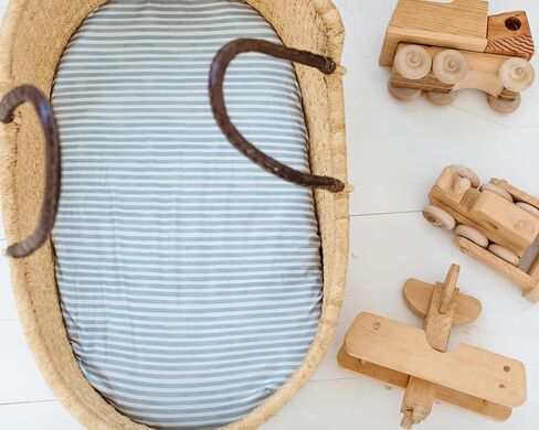 Sorrel + Fern 2-Pack Fitted Bassinet Sheets (Farm Animals) - Buttery Soft Cotton Blend for Standard Bassinet in Kuwait