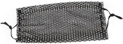 Gatuida Novelty Fishnet Rhinestone Mask Women Mask Modeling Mask Face Rhinestones Jewelry Face Mask Chain Mouth in Saudi Arabia