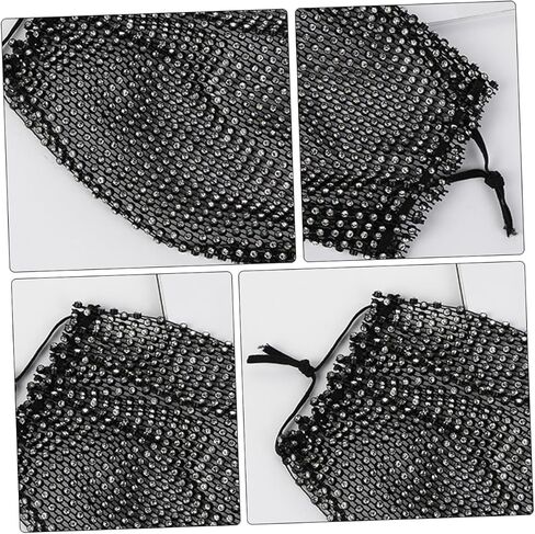 Gatuida Novelty Fishnet Rhinestone Mask Women Mask Modeling Mask Face Rhinestones Jewelry Face Mask Chain Mouth in Saudi Arabia