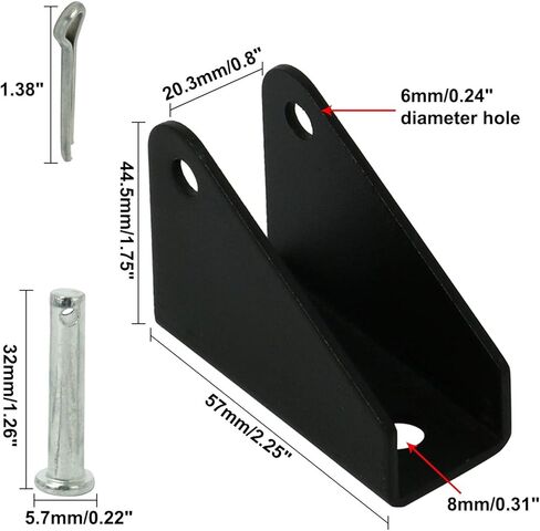 DasMarine 18 بوصة محرك خطي للسكتة الدماغية مع دعامة تثبيت لكرسي طاولة التلفزيون رفع سرير التدليك أريكة كهربائية، المحرك الكهربائي الخطي 225 رطل سعة تحميل 10 مم/ثانية سرعة 12 فولت تيار مستمر، أسود، داخلي خارجي in Kuwait