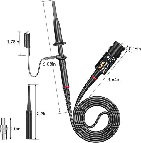 Goupchn 500Mhz راسم الذبذبات كليب التحقيق 10x P6500B عالية الدقة مع ضبط مجموعة ملحقات الأداة in Kuwait