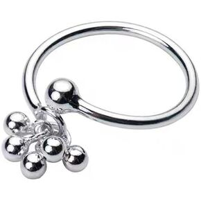 كرات صغيرة تكديس خاتم مفتوح للنساء الكرة حبة DRILD DRANGE DANGLE بيان قابل للتعديل التفاف عصابات الإصبع