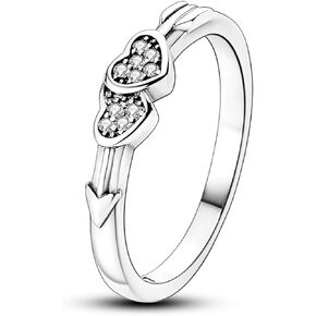Hapour 925 Sterling Silver Rings for Women, Eternity Stacking Ring CZ Heart Cross Wedding Anniversary Promise Engagement Statement Ring, Animal Cat Flower Bee Daisy Ring Birthday Xmas Gift for Her