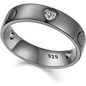 Sterling Silver Rings for Women | Eternity Wedding Band Promise Rings for Her