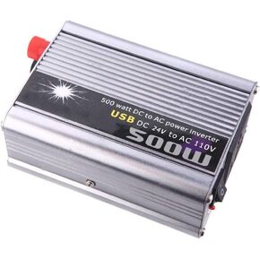 Car Power Inverter Converter 500W Watt DC 24V to AC 110V USB Adapter Portable Voltage Transformer Car Chargers Power Supply