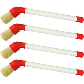 Tire Lube Brush Applicator Swab (4-Pack),11" Plastic Handle and 45° Angled Design for Efficient Mounting Lube Application and Deep Cleaning