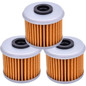 3 Packs HF116 Oil Filter Fit for Honda CRF150R CRF150RB 2007-2025 CRF250R 2004-2025 CRF250RX 2019-2025 CRF250X 2004-2019 CRF450R 2002-2025 CRF450RL 2021-2025 CRF450RX 2017-2025 CRF450X 2019-2025