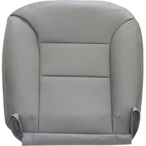 Passenger Side Bottom Replacement Leather Seat Cover Gray #132 Compatible with Chevy Tahoe Suburban Silverado 1500 2500 3500 GMC Sierra Yukon 1995 1996 1997 1998 1999