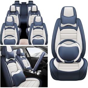 JOJ Car Seat Covers Fit for Toyota Sienna 2004-2025,7 Seat Car Seat Cover,No-Slip Waterproof Breathable Faux Leather Automotive Seat Covers Auto Interior Covers,Full Set,Black Red