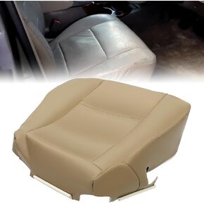 ECOTRIC Bottom Seat Cover Compatible with 2000-2007 Toyota Sequoia 2000-2007 Toyota Tundra Synthetic Leather Tan Driver Side