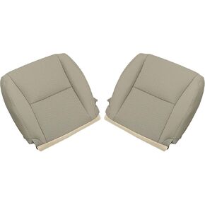 SecosAutoparts Driver & Passenger Perforated Leather Bottom Replacement Seat Covers Light Tan Compatible with Lexus RX350 RX450h 2010 2011 2012 2013 2014 2015