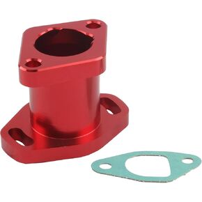 Motorcycle Carburetor Interface,CNC Universal Intake Pipe Manifold for Mikuni VM22 PZ19 PZ26 Carb Accessories Intake Pipe Manifold Dirt Pit Bike Adapter(Red)