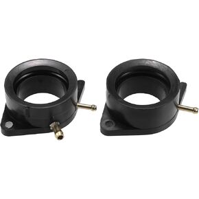 Carburetor Intake Manifold Boot Kit Compatible for Yamaha XV700 Virago 700 1984-1987, Durable Rubber Black Intake Manifold Carburetor Boot
