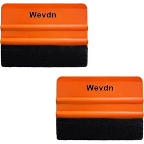 2 PCS Felt Edge Squeegee Car Wrapping Tool Kit, Scratch-Resistant Plastic Felt Squeegee with 3 Shapes, Wrap Squeegee Applicator Tool for Most Vehicles, Car Accessories (Rose Red)